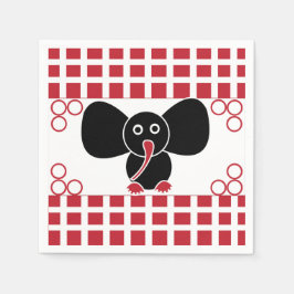 Girl Elephant Birthday Servet