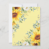 Girl Elephant Boho Sunflower Greenery Baby shower Bedankkaart (Achterkant)