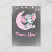 Girl Elephant Book Request Kaart voor Baby shower (Achterkant)