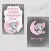 Girl Elephant Book Request Kaart voor Baby shower (Voorkant / Achterkant)