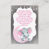 Girl Elephant Book Request Kaart voor Baby shower (Voorkant)