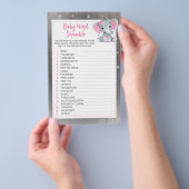 Girl Elephant Crescent Stars Word Scramble Game Flyer (Hand)