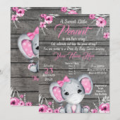 Girl Elephant Drive beroemd gemaakt door Baby show Kaart (Voorkant / Achterkant)