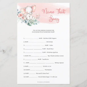 Girl Elephant Eucalyptus Name that Song Game