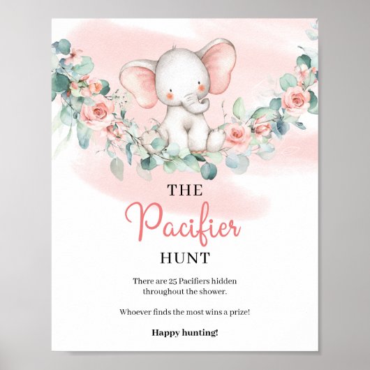 Girl Elephant eucalyptus The Pacifier Hunt game Poster (Voorkant)