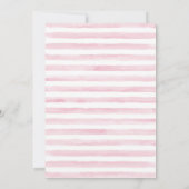 Girl Elephant Pink Rose Waterverf Baby shower Kaart (Achterkant)