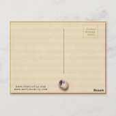 Girl Elf Fairy Daffodil Antiek Pasen Briefkaart (Achterkant)