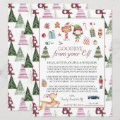 Girl Elf | Kinder kerstbrief Elf Goodbye (Voorkant / Achterkant)