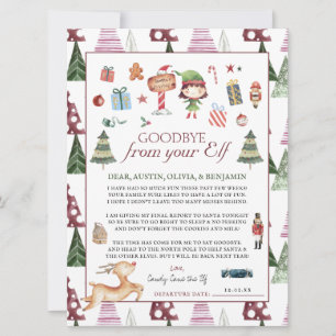 Girl Elf   Kinder kerstbrief Elf Goodbye