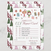 Girl Elf | Kinder kerstkaart (Voorkant / Achterkant)