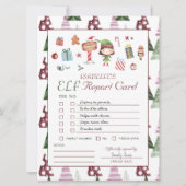 Girl Elf | Kinder kerstkaart Kaart (Voorkant)