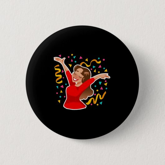 Girl Empowerment Sticker Ronde Button 5,7 Cm (Voorkant)