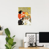Girl en Cat, Alexandre Steinlen Poster (Thuiskantoor)