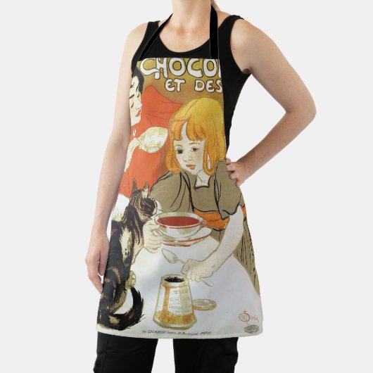 Girl en Cat, Alexandre Steinlen Schort (Insitu)