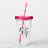 Girl en Flamingo Acryl Drinkbeker (Achterkant)