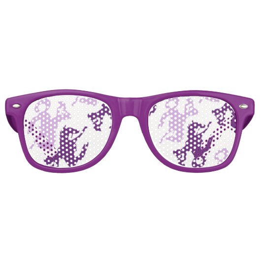 Girl en haar bucking bronco roze retro zonnebril (Voorkant)