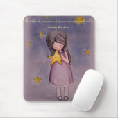 Girl en Kawaii Stars Inspirerend Quote Mousepad Muismat (Met muis)