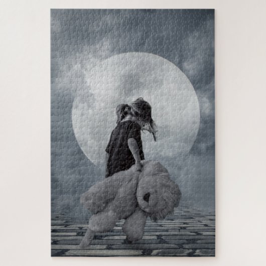 Girl en Teddy Bear Legpuzzel (Verticaal)