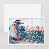 Girl en Tulip, Jessie Willcox Smith Briefkaart (Voorkant / Achterkant)