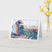 Girl en Tulip, Jessie Willcox Smith Kaart (Gele Bloem)