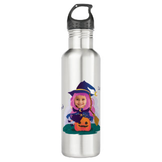 Girl Face Personalized Waterfles