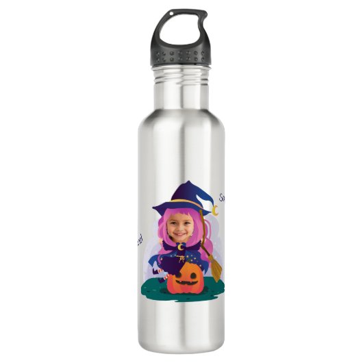 Girl Face Personalized Waterfles (Voorkant)