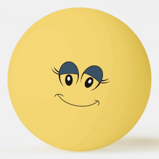 Girl Face Ping Pong Ball (Voorkant)