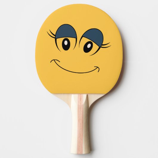 Girl Face Ping Pong Paddle Tafeltennisbatje (Voorkant)