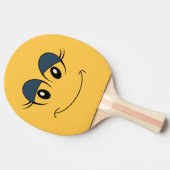 Girl Face Ping Pong Paddle Tafeltennisbatje (Zijkant)