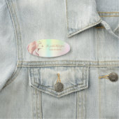 Girl Face Silhouette, Makeup Artist Holographic Naamplaatje (In situ)