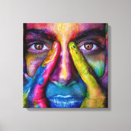 Girl Face | Zazzle_Growshop. Canvas Afdruk