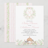 Girl Farm Baby shower invitation Kaart (Voorkant / Achterkant)