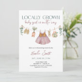  Girl Farmer's Market baby shower  Kaart (Staand voorkant)