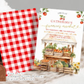 Girl Farmer's Market Herfst Elke leeftijd Verjaard Kaart