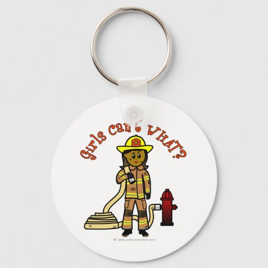 Girl Firefighter Sleutelhanger (Voorkant)