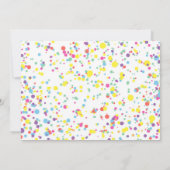 Girl First Birthday Confetti Heart ballonfoto Kaart (Achterkant)