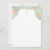 Girl First Birthday en Christening Spring time Kaart (Achterkant)