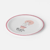 Girl First Birthday Giraffe Papieren Bordje (Gekanteld)