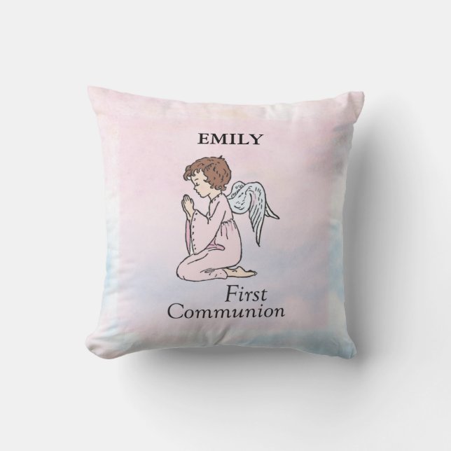 Girl, First Communion Angel Kussen (Voorkant)