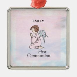 Girl, First Communion Angel Metalen Ornament