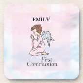 Girl, First Communion Angel Onderzetter (Voorkant)