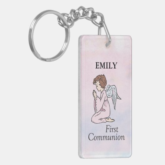 Girl, First Communion Angel Sleutelhanger (Voorkant Links)