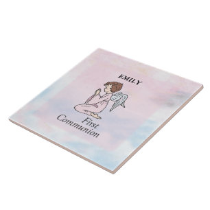 Girl, First Communion Angel Tegeltje