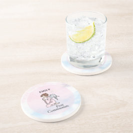 Girl, First Communion Angel Zandsteen Onderzetter