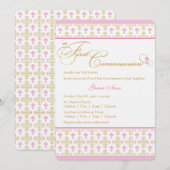 Girl First Communion Kaart (Voorkant / Achterkant)