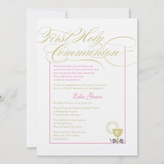 Girl First Community Invitation - Roze Kaart (Voorkant)