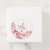 Girl First Community Waterverf Pink Floral Bedankjes Labels (In situ)