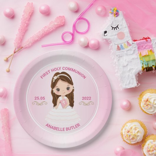 Girl First-Communitypapier Bord (Feest)