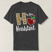 Girl First Day Headstart Leopard Pset Back School T-shirt (Design voorkant)