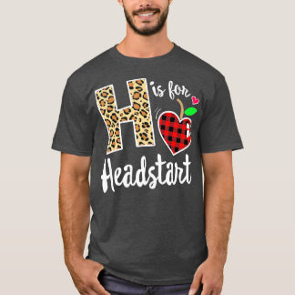 Girl First Day Headstart Leopard Pset Back School T-shirt